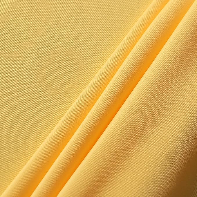 sancua Rectangle Tablecloth - 60 x 102 Inch - Stain and Wrinkle Resistant Washable Polyester Table Cloth, Decorative Fabric Table Cover for Dining Tables, Buffet Parties and Camping, Yellow