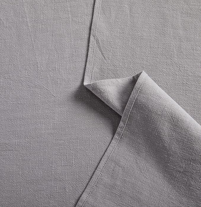 Caldo Rectangle Linen Tablecloth (Pewter)